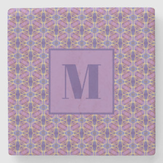 Purple and Lavender Initial Stone Coaster Steinuntersetzer
