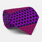 Purple and Magenta Pattern Striped Krawatte (Gerollt)
