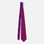 Purple and Magenta Pattern Striped Krawatte (Rückseite)