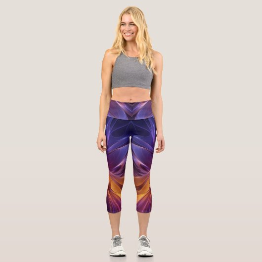 Purple and orange glow capri leggings (Vorderseite)