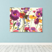 Purple and Orange Poppy Melody Leinwanddruck (Insitu (Holzboden))