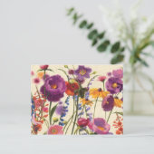 Purple and Orange Poppy Melody Postkarte (Stehend Vorderseite)