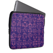 Purple and Pink Doodle Laptop Sleeve – Abstract Ar (Vorne Rechts)