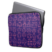 Purple and Pink Doodle Laptop Sleeve – Abstract Ar (Vorderseite Links)