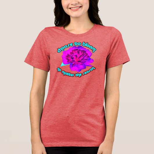 purple and pink peony Tri-Blend shirt (Vorderseite)
