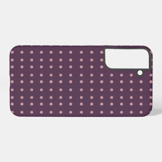 Purple and Pink Polka Dot Pattern Samsung Galaxy Hülle (Rückseite (Horizontal))