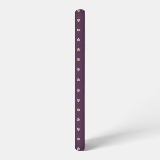 Purple and Pink Polka Dot Pattern Samsung Galaxy Hülle (Linke Seite)