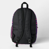 Purple and Pink Stripes  Bedruckter Rucksack (Rückseite)