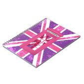 Purple and Pink Vintage Phone Booth Notizblock (Linke Seite)