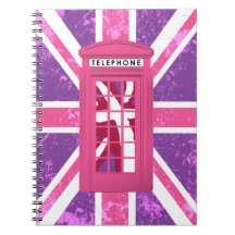 Purple and Pink Vintage Phone Booth