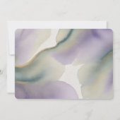 Purple and Sage Green Roses Rehearsal Dinner Einladung (Rückseite)