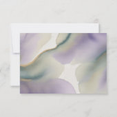 Purple and Sage Green Wedding  RSVP Karte (Rückseite)