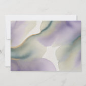 Purple and Sage Green Wedding Save The Date Cards (Rückseite)