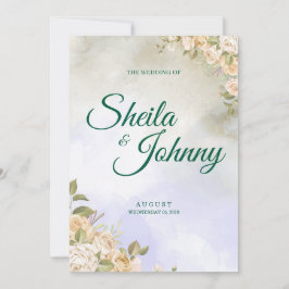 Purple and Sage Pastel Elegance Wedding Einladung