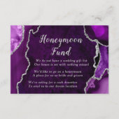 Purple and Silver Agate Honeymoon Fund Begleitkarte (Vorderseite)