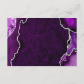 Purple and Silver Agate Wedding Accommodations Begleitkarte (Rückseite)