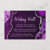 Purple and Silver Agate Wedding Wishing Well Begleitkarte (Vorderseite)