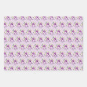 Purple and Silver Elegant Flowers Geschenkpapier Set (Vorderseite 2)
