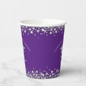 Purple and Silver Graduation Pappbecher (Links)