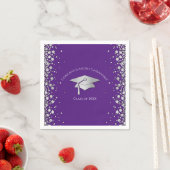 Purple and Silver Graduation Serviette (Beispiel)