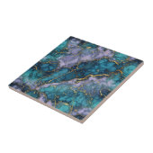 Purple and Turquoise Marble Ceramic Tile Fliese (Seite)