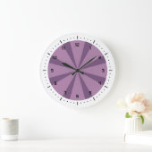 Purple and Violet sunburst Große Wanduhr (Zuhause)