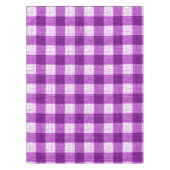 Purple and White Bold Checkered Plaid Design  Tischdecke (Vorderseite)