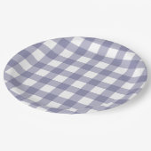 Purple and White Dainty Buffalo check Pappteller (Schrägansicht)