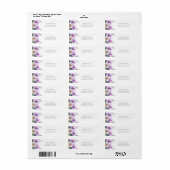 Purple and White Daisies Return Address Label (Vorne)