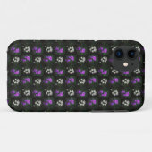 Purple and White Floral Case-Mate iPhone Hülle (Rückseite (Horizontal))