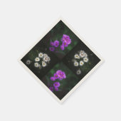 Purple and White Floral Serviette (Ecke)