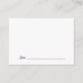 Purple and White Graduate Words of Wisdom Advice Begleitkarte (Rückseite)