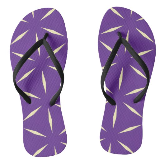Purple and White Modern Design Badesandalen (Fußbett)
