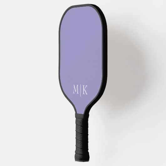 Purple and White | Modern Monogram Pickleball Schläger (Links)