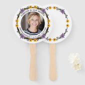 Purple and Yellow Floral Forever in our Hearts Fächer (Vorne und Hinten)