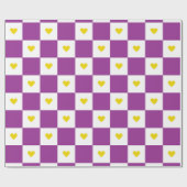 Purple And Yellow Heart Geschenkpapier (Flach)