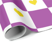 Purple And Yellow Heart Geschenkpapier (Rolleneckpunkt)