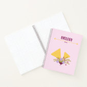 Purple and yellow Notebook with geometric flowers  Notizblock (Innenseite)