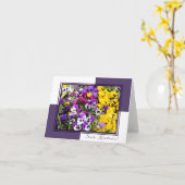 Purple and Yellow Pansies Thank You Note Card Karte (Gelbe Blume)