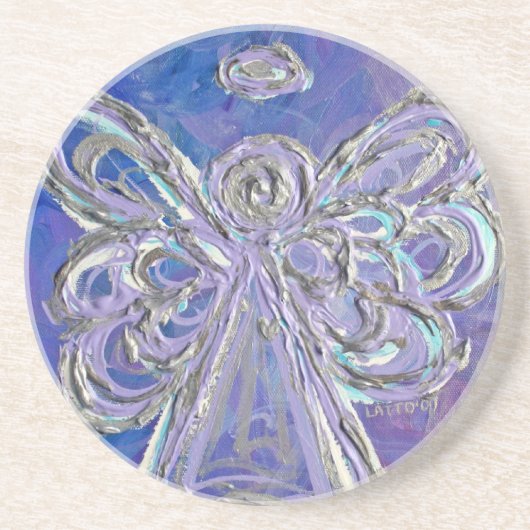 Purple Angel Coaster Sandstein Untersetzer (Vorne)