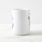 Purple anime kitten and hearts, personalized kaffeetasse (Mittel)