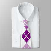 Purple Argyle Custom Tie Krawatte (Gebunden)
