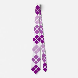 Purple Argyle Custom Tie Krawatte