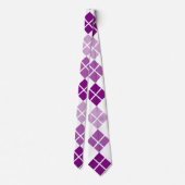 Purple Argyle Custom Tie Krawatte (Rückseite)