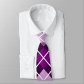 Purple Argyle Tie Krawatte (Gebunden)