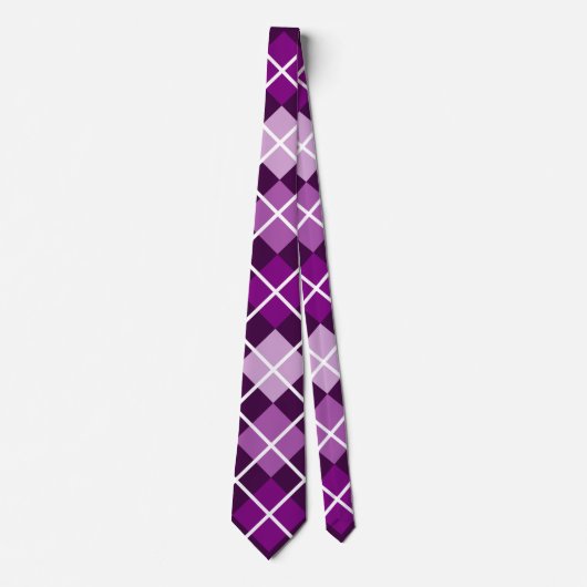 Purple Argyle Tie Krawatte (Vorderseite)