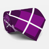 Purple Argyle Tie Krawatte (Gerollt)