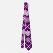 Purple Argyle Tie Krawatte (Rückseite)