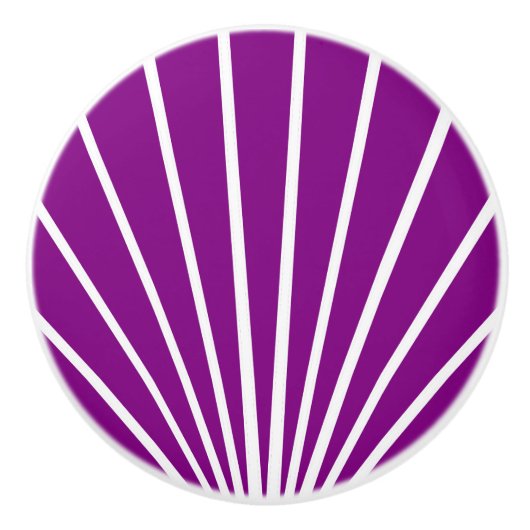 Purple Art Deco Design Keramikknauf (Vorderseite)