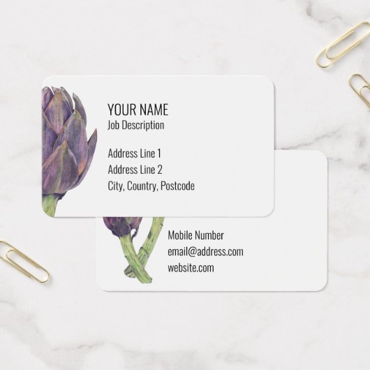 Purple Artichokes Profile Card (Büro)